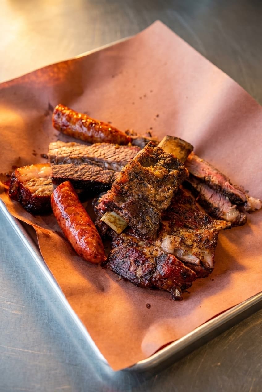 Mixed BBQ meat plate