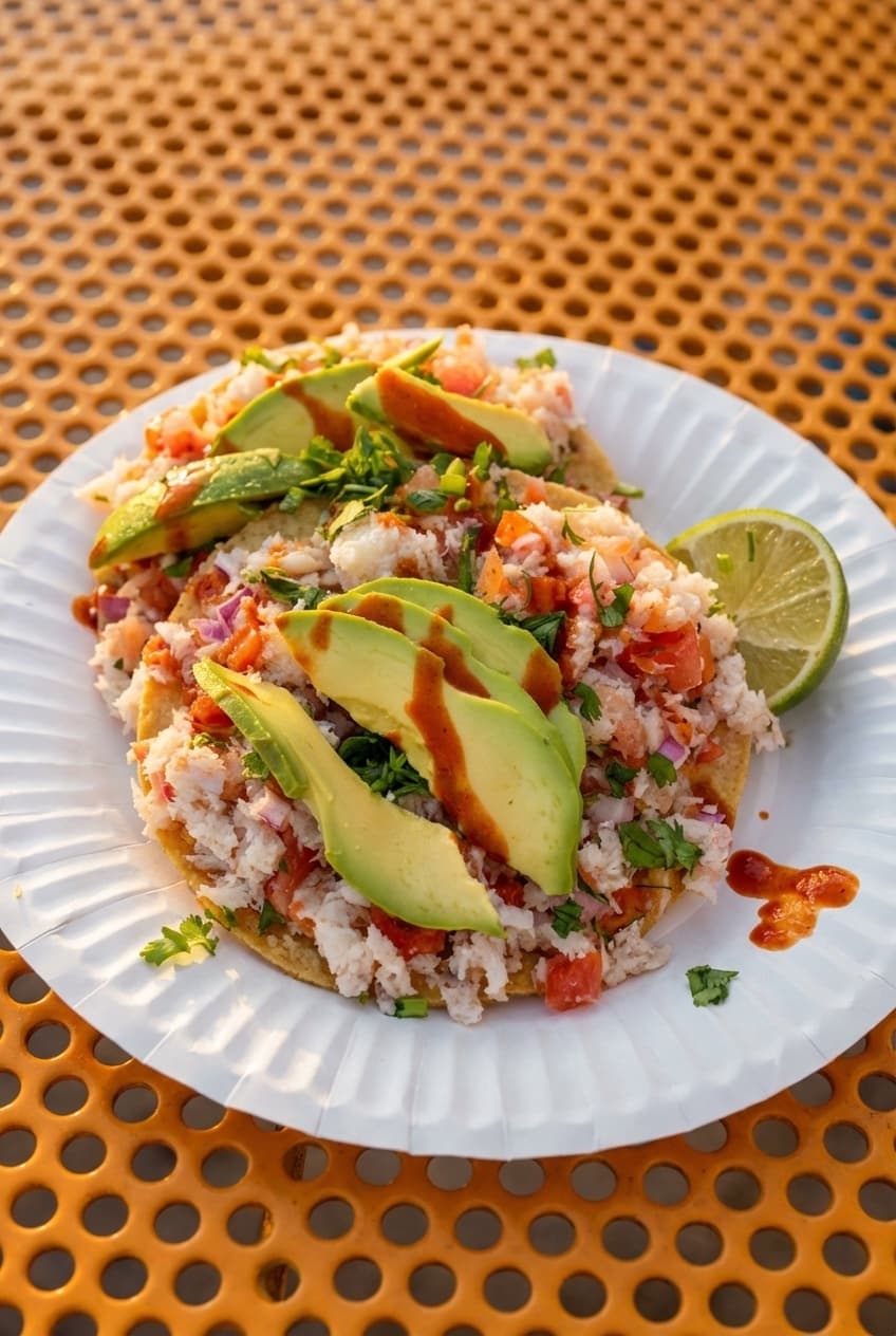 Shrimp tostada